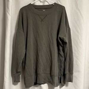 Army green AERIE chill out sweatshirt